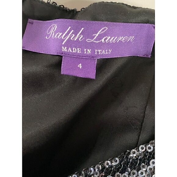 Ralph Lauren Purple Label Camari Sequin Cocktail Dress 4 Embellished Gown $4790 - Picture 7 of 16